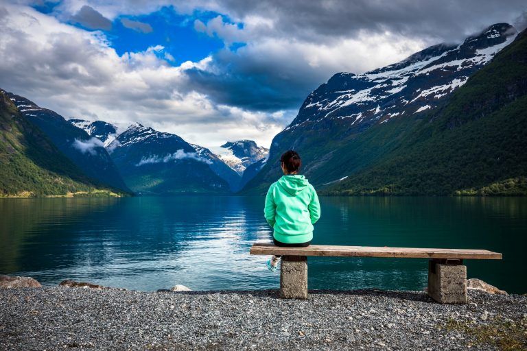 lovatnet lake Beautiful Nature Norway.